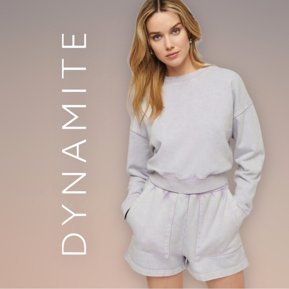 Dynamite Tops - DYNAMITE | Carnaby French Terry Crop Sweatshirt